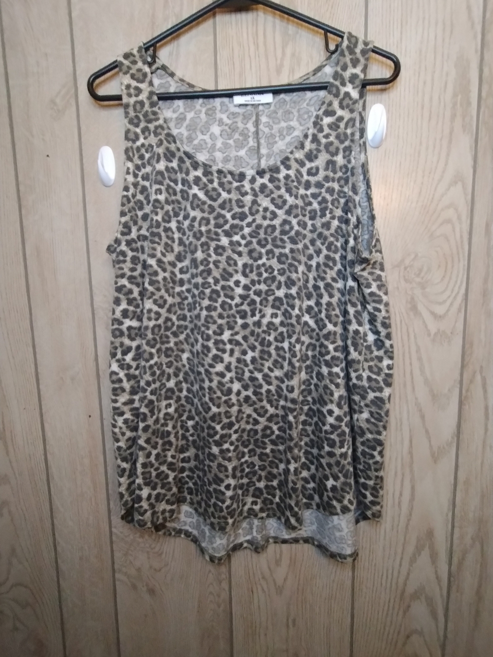 Zenana Outfitters Leopard Print Tank - Tan & Black